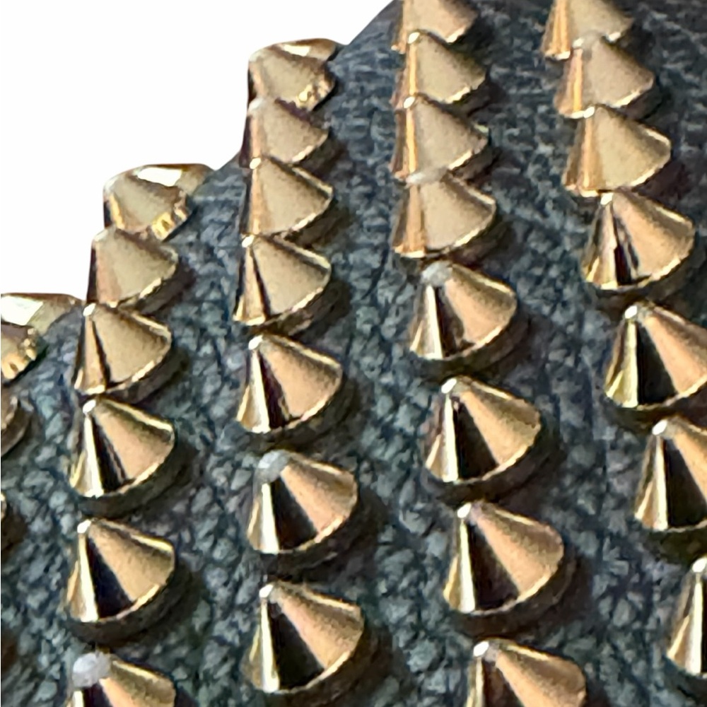 Christian Louboutin Panettone Black Studded Zip Wallet
Gold studs, red inside - Picture 3 of 7